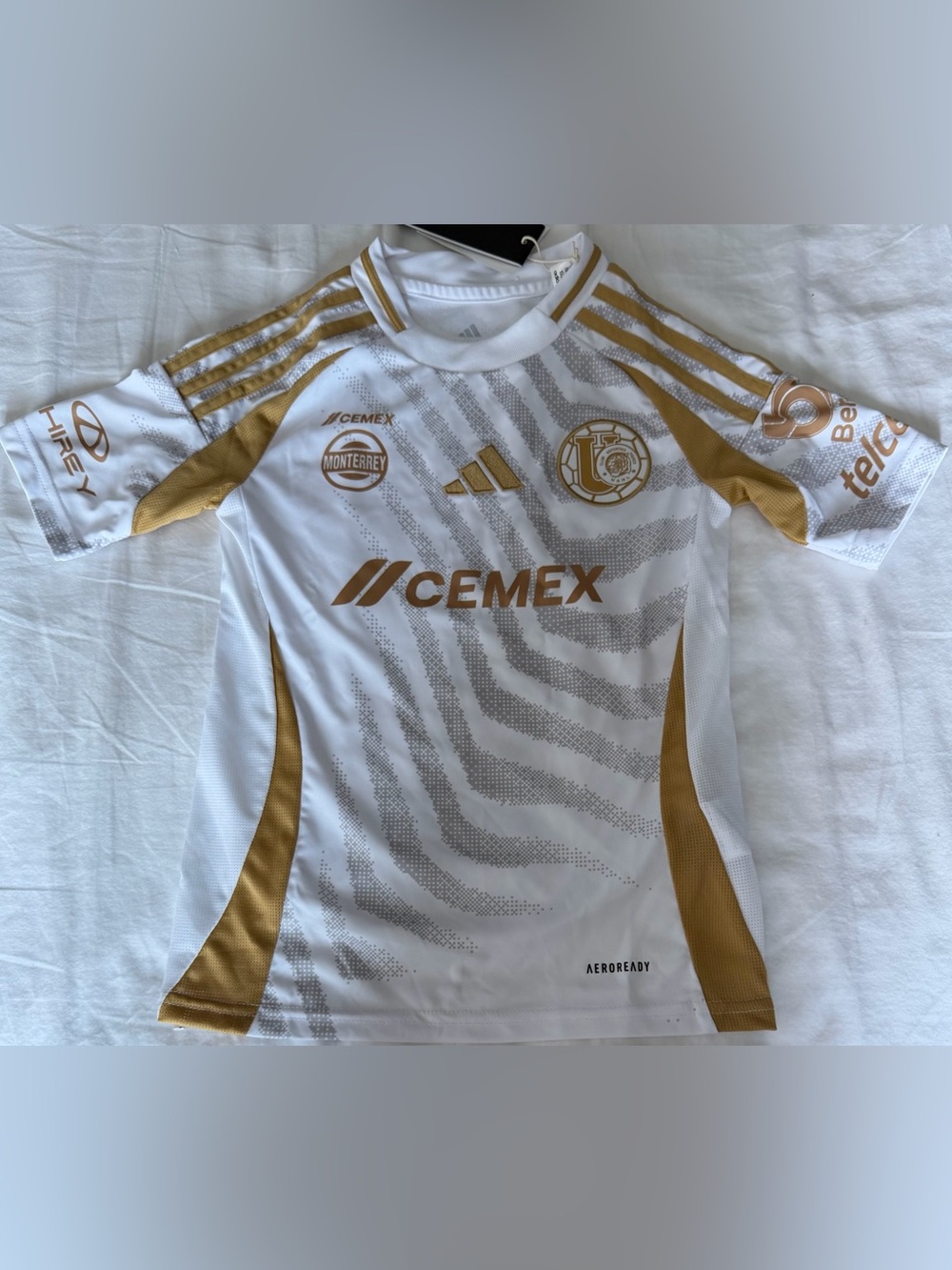 Adidas Tigres UANL Away 2024/25 White Soccer Jersey IV6098 Kids Sz: Xsmall